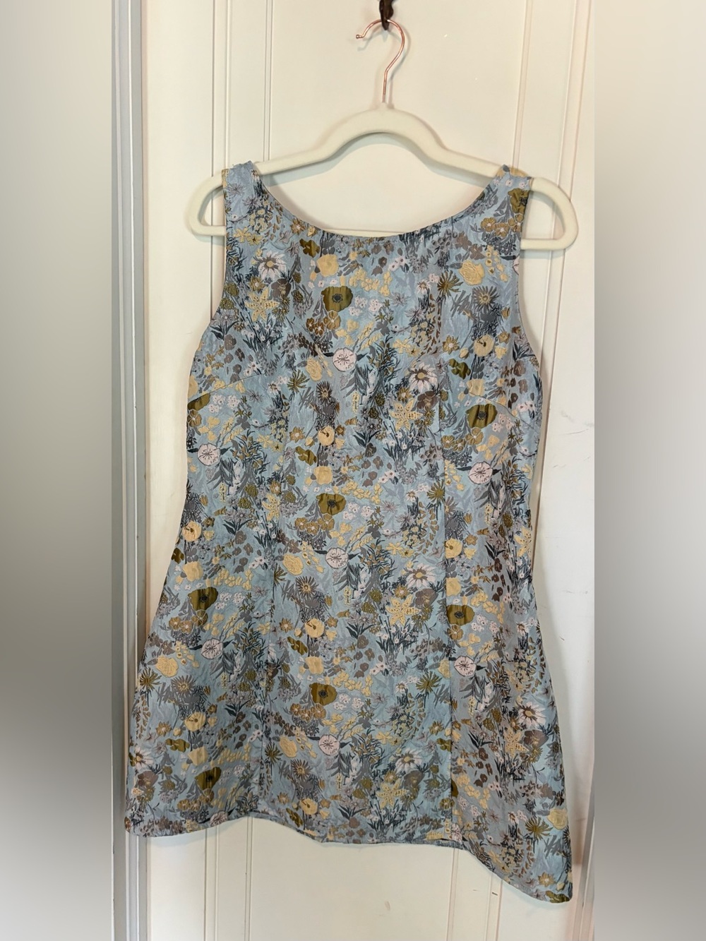 Cider Mini Dress - Jacquard Boat Neck Floral